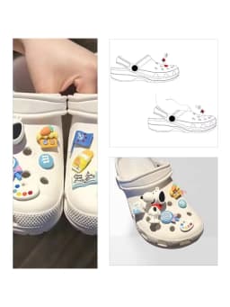 Hot Sale Snoopy Shoe Charms for Clogs 3D DIY Doll Shoe Buckle Decorations Sandals Accessories Party Favors & Gift Set