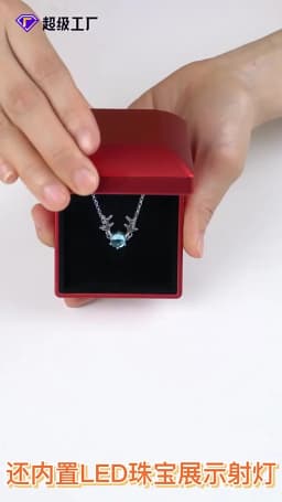 Wholesale LED Ring Box Jewelry Box for Wedding Engagement Proposal Ring Box Necklace Pendant Gift Box with Light Storage Case 