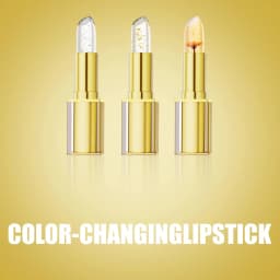 Color Changing Lipstick,Gold Crystal Ph Lipstick Color Changing,Long Lasting 24 Hours Moisturizing Glossy Shine Lip Gloss