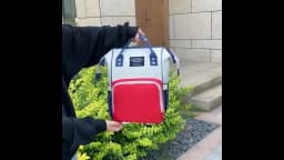 Large Capacity Canvas Mummy Bag Multifunctional Baby Bottle Thermal Insulation Travel Storage Bag Fashion Mummy Bag Hanging Bag