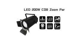 SHEHDS Zoom LED Par Light Barndoor Cool Warm White 200W &18x18W Zoom 6in1 for Disco Party Christmas Concert Church
