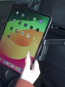 Eary Car Headrest Tablet Holder Mount Back Seat With 360°Rotate Phone Stand 2 Hooks Trip Essentials for Kids for 4.7-12.9 Inch