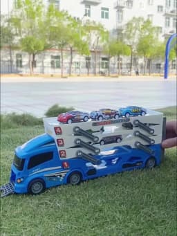 Pop-up Container-Style Truck Engineering Vehicle, Racing Toy, Children's Toy Push-Pull Vehicle Equipped with 6 Alloy Wheels, Chi
