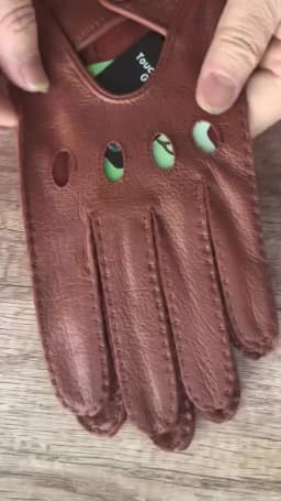 New High-Quality Men's Deerskin Gloves Thin Single Leather Unlined Touch Screen Leather Driving Gloves