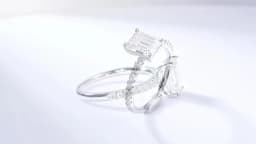 Smyoue 1-4CT Emerald/radiant Cut Moissanite Ring for Women Engagement Wedding Bride 100% Sterling Silver 925 Jewelry Certified