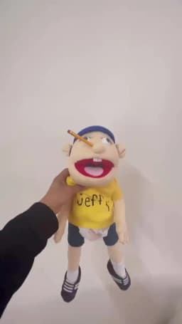 60cm Jeffy Hand Puppet Plush Children Soft Doll Talk Show Party Props Christmas Doll Plush Toys Puppet Kids Gift