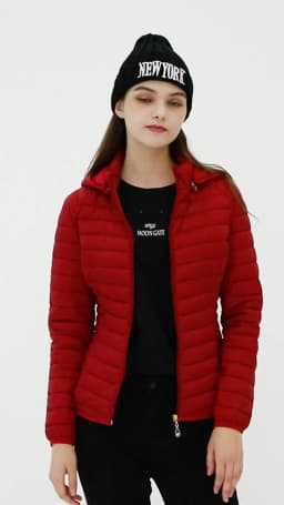 SANTELON Winter Parka Ultralight Padded Puffer Jacket For Women Coat With Hood Outdoor Warm Lightweight Outwear With Storage Bag