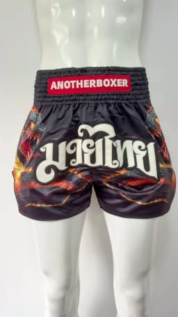 Fire Snake Muay Thai Shorts Quick Dry Elastic Waist Boxing Fight Shorts for Kickboxing MMA Gym Sparring Training Daily Bottoms