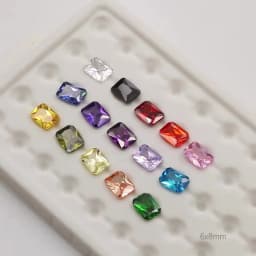 Mix 15 Colors Octangle Cut Cubic Zirconia Stone Loose CZ Stones Synthetic Gemstone for Jewelry Making (Size 4x6mm-10x12mm)