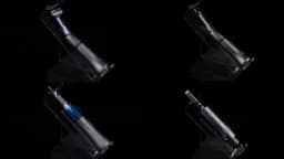 Myricko Style Dental Slow Low Speed External Single Water Spray Contra Angle Straight Air Motor Handpiece 4 Holes Rotation