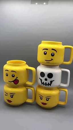 Smile Ceramic Mug Cartoon Coffee Milk Tea Water Cup Cute Funny Expression Children Milk Mug Household Water Cup