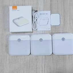 Motion Sensor Led Night Light Usb Charging Square Lamp for Bedroom Kitchen Stair Hallway Wardrobe Cupboard Lighting