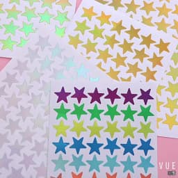 5 sheets Glitter Star Stickers for Kids School Teacher Reward Sticker Cute Gifts Party Decor Business Label Scrapbooking Sticker