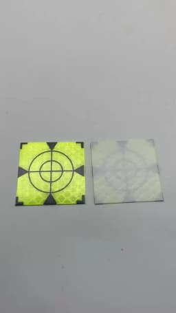 100pcs Size 60x60 20 30 40 50mm Reflector Sheet For Total Station Survey Geography Fluorescent Green Triangle Reflective Sticker