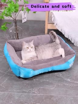 Soft Square Large Dog Sofa Elastic Dog House Cushion Winter Warm Medium Dog Bed Washable Cat Kennel House Accessories