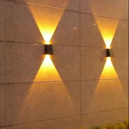 2 LED Solar Wall Lamp Waterproof Outdoor Solar Garden Decor Lights Up and Down Luminous Lighting for Street Balcony Garden Villa