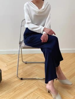 Pocket Design 93% Natural Mulberry Silk Elastic Double Qiao Satin Black Drape Comfortable Women's Fashionable Casual Pants