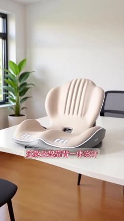 Memory Foam Lumbar Support Cushion - Ergonomic Back Pain Relief for Office Chair & Car Seat, Long Sitting Comfort