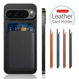Luxury Leather Wallet Card Solt Bag For Magsafe Google Pixel 9 Pro XL 5G Fashion Card Holder Cover On Pixel9Pro Magnetic Coque