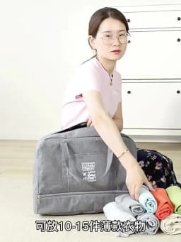 Double-Layer Waterproof Travel Bag for Gym & Swimming -Portable Handheld Dry/Wet Separation Cosmetic Toiletry Storage Unisex Bag
