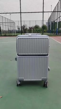 KLQDZMS Multifunctional Suitcase Front Opening Boarding Case Laptop Trolley Case 20"24"26 Inch Charging Cabin Luggage