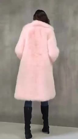 Fur & Faux Fur Coat Lapel Imitation Of Fox Fur Coat 2025 New Winter Women Fur Coat Fashion Temperament Warm Women Fur Coat H217