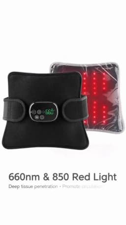 Multifunctional Cordless Massage Pad 660nm & 850nm Light Portable LED Light Wrap Pad for Knee Back Shoulder Waist Joint Relax