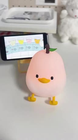 GGbingo Duck Light Touch Sensor RGB LED Night Light Cute Pear Hamster Silicone Lamp USB Rechargeable Bedroom Bedside Lighting