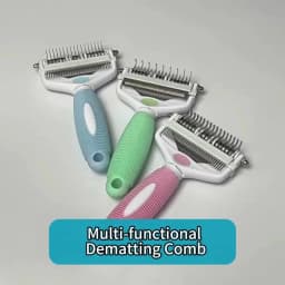 Pet Deshedding Brush 3 in 1 Cat Dog Hair Remover Puppy Kitten Comb with Stainless Steel Teeth Dogs Grooming Shedding Supplies