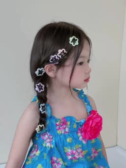 10Pcs/Set White Pink Star Flower Hair Clips For Girls Cute Sweet Kids Hairpins Barrettes Fashion Princess Headwear Children Hair