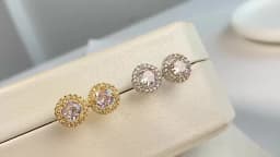 ZAKOL Simple White Color Small Stud Earrings For Women Wedding Elegant AAA Zircon Crystal Round Jewelry