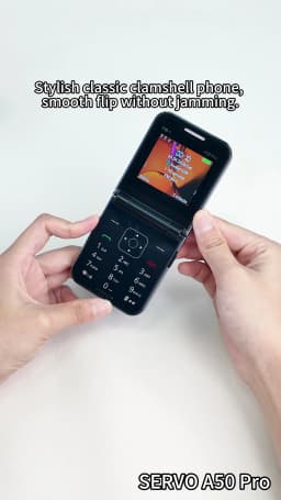 SERVO A50 PRO Foldable Mobile Phone Dual SIM Standby Call Recording Speed Dial Blacklist FM Radio 2G GSM Button Flip Cellphones