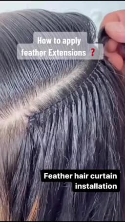 Invisible Feather Hair Bundles Extensions Natural Fish Line Human Hair Non-Remy Invisible Micro Rings Hair Weft 100 Strands