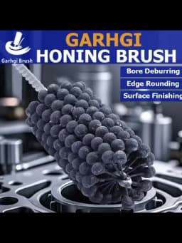 320Grit Cylinder Hone Ball Brush Tool Silicon Carbide Metal Engine Valve Guides Deburring Carbon Removal Crosshatching Polishing