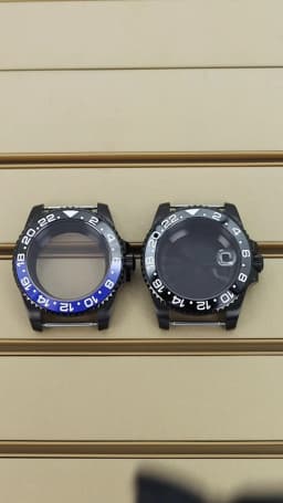PVD Black NH35 40mm Men's Watch Case Sapphire For SUB Seiko NH35 NH36 NH38 NH34 Miyota 8215 ETA 2824 Movement Yacht-Master 20ATM