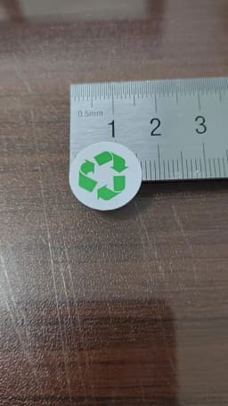 1000pcs Recycle Logo Label Art Paper Sticker for Recyclable Environmental Friendly Products Green Color Round Factory Tag