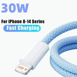 PD 30W Fast Charger For iPhone 14 13 12 11 X XR XS 8 Pro Max Plus Mini iPad Air Fast Charging Cable USB C to Lightning Durable