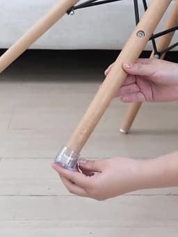 Transparent Chair Leg Caps Rubber Feet Protector Pad Furniture Table Covers Socks Plugs Cover Furniture Leveling Feet Home Decor