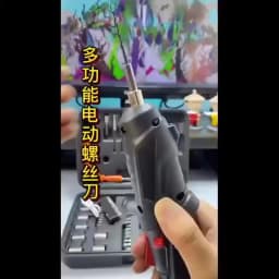 Portable Electric Screwdriver Cordless 2 in 1 Rotated 90 Degrees Rechargeable Screwdriver with LED for Home Office DIY Tools