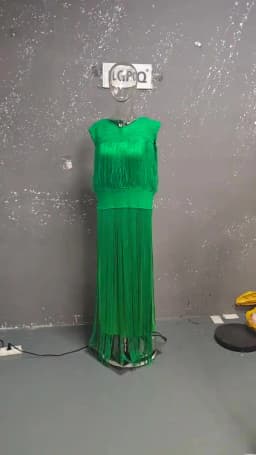 LGRQ 2026 new autumn and winter stand collar sleeveless tassels slim pullover high waist dress female vestido