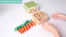 Montessori Toy Set Baby Wooden Pull Carrot Shape Matching Size Cognition Kids Early Education Puzzle Sensory Toy For Children