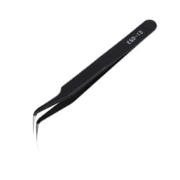 12cm Nail Art Stainless Gel Pick Tools Rhinestones Gem Decoration Black Eyelash Tweezers Anti-static DIY Hand Clip Jewelry Tools
