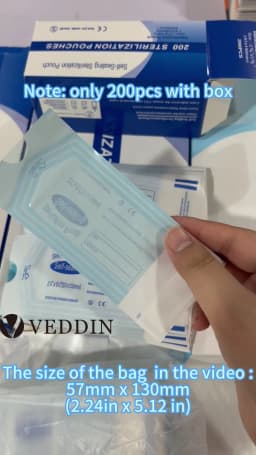 200/100/50PCS Self Sealing Sterilization Pouches Self-adhesive Clean Bags Tattoo Nail Art Grade Paper Dental Tattoo Accessories