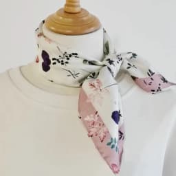 Pink rural small broken flower 100% silk small square scarf twill woman natural silk 50x50 square hijab shawl ladies gifts