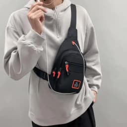 Casual Men Chest Bag Nylon Small Shoulder Bag Running Cycling Belt Sling Bag Outdoor Sport Crossbody Bag Travel Phone Pouch Bag