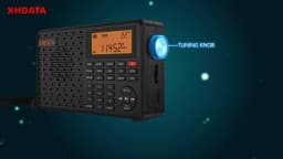 XHDATA D-109 Stereo Digital Portable Radio AM SW MW FM Radio Bluetooth Compatible Multifunctional Radio Support TF Card Player