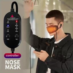 Electric Heating Nose Pad Winter Nose Warmer 3 Temperature Settings Hot Compress Face Cover for Stuffy Allergic Rhinitis