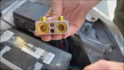 2 Car Battery Terminal Clamps with Shell and Ring 1/0 2 4 8 GA AWG Gauge Positive and Negative Ports
