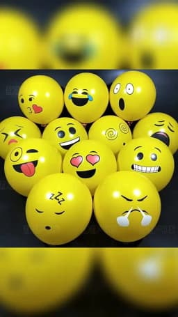 One Year Old Children's Birthday Party Is Decorated with Lovely Smiling Face Printing Large Eye Latex Balloon
