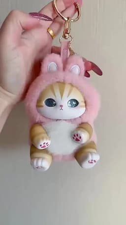Cute Cat Doll Plush Keychain, Animal Dress Modeling, Vinyl Doll,bag Decoration Pendant,Surprise Blind Box,ideal Toy Gift Pendant